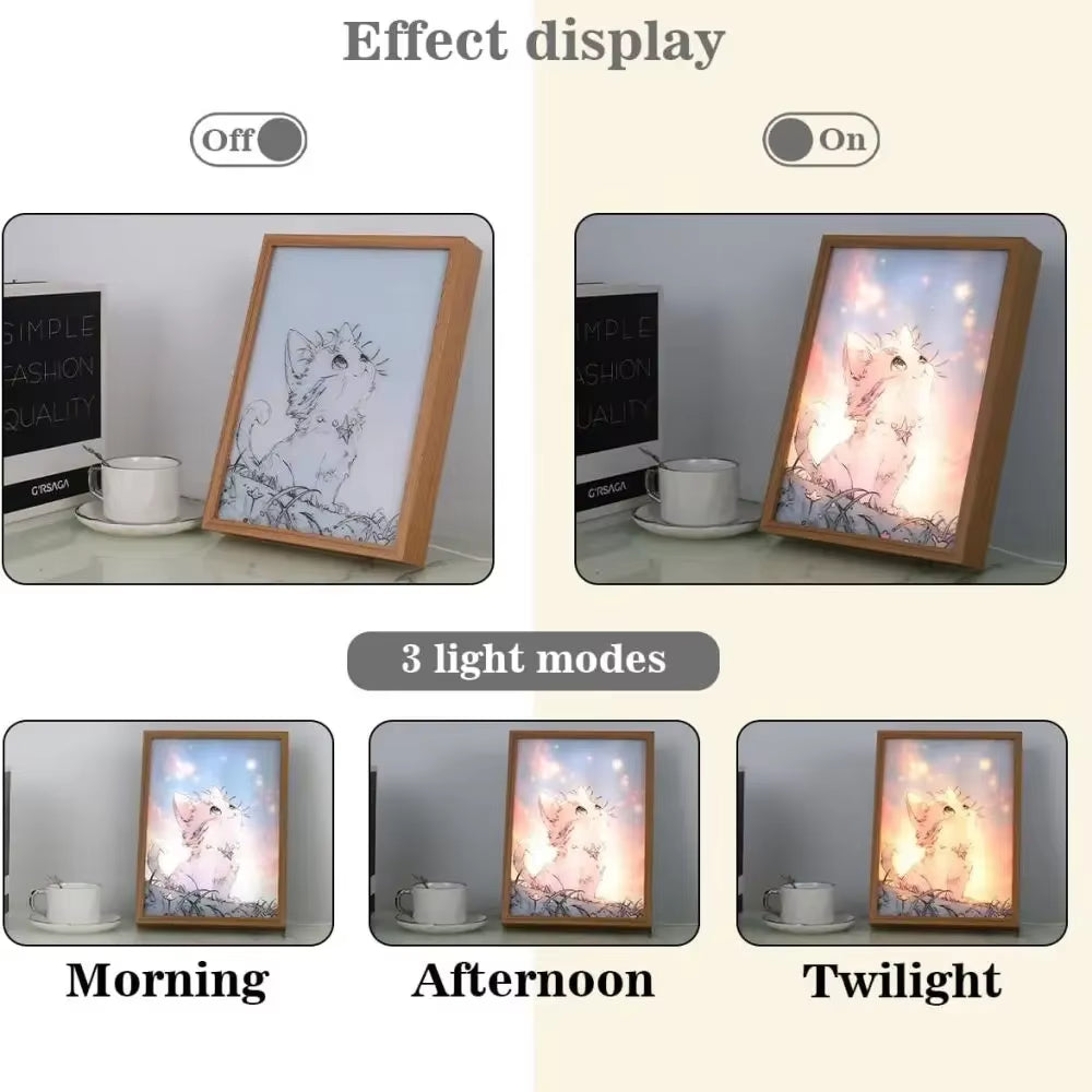 Paris Light Painting Photo Frame