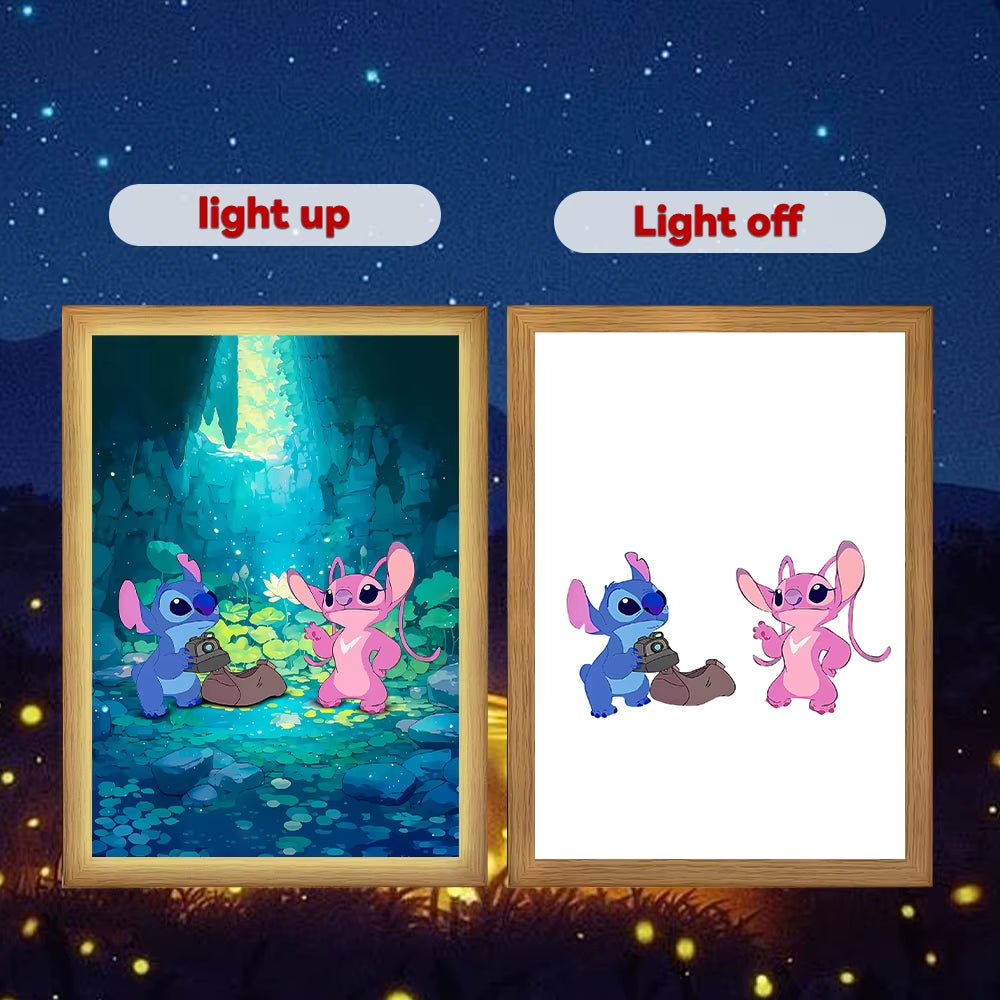 Stitch Light Painting Photo Frame