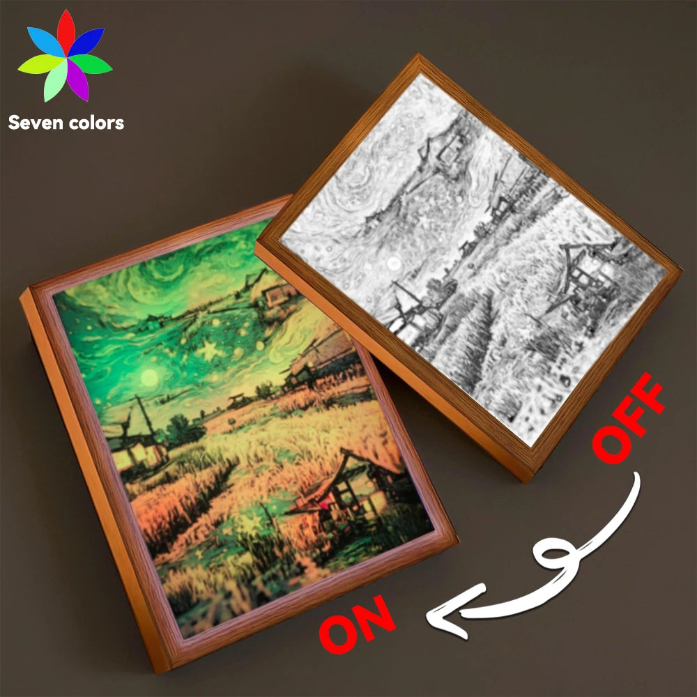Van Gogh Starry LED Painting Picture Frame