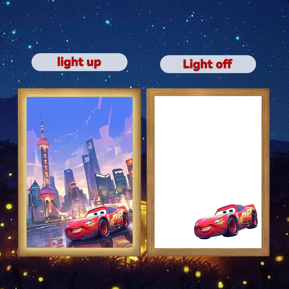 Cars Light Painting Photo Frame