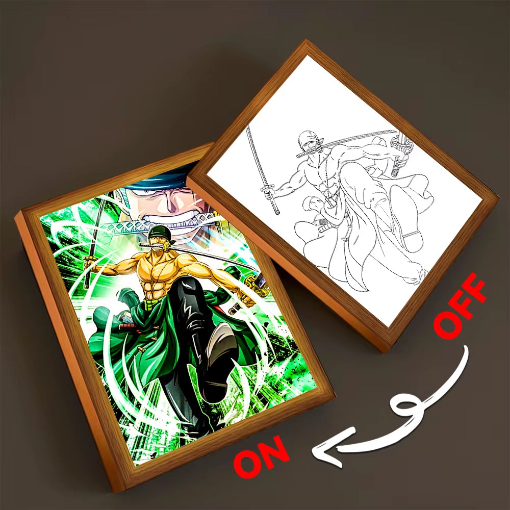  One Piece Luffy Zoro LED Photo Frame