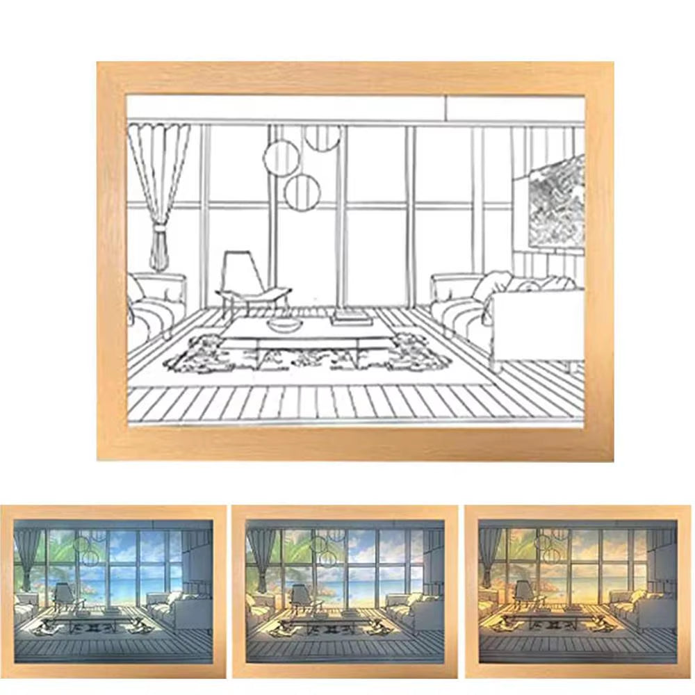 Home Setting Led Light Painting Photo Frame