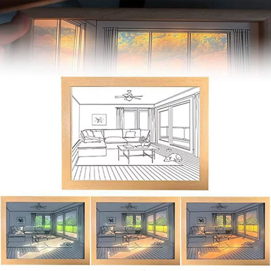 Home Setting Led Light Painting Photo Frame