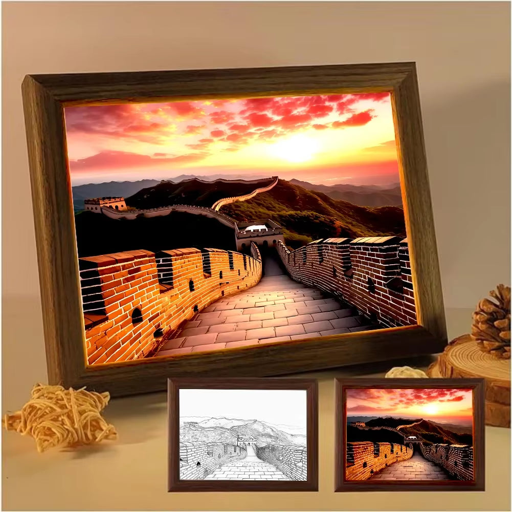 Cute Angel Light Painting Picture Frame