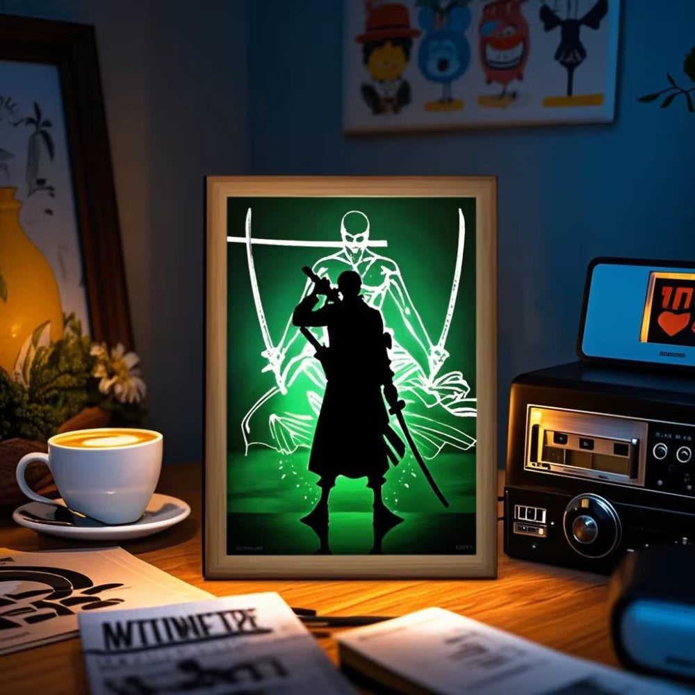  One Piece Luffy Zoro LED Photo Frame