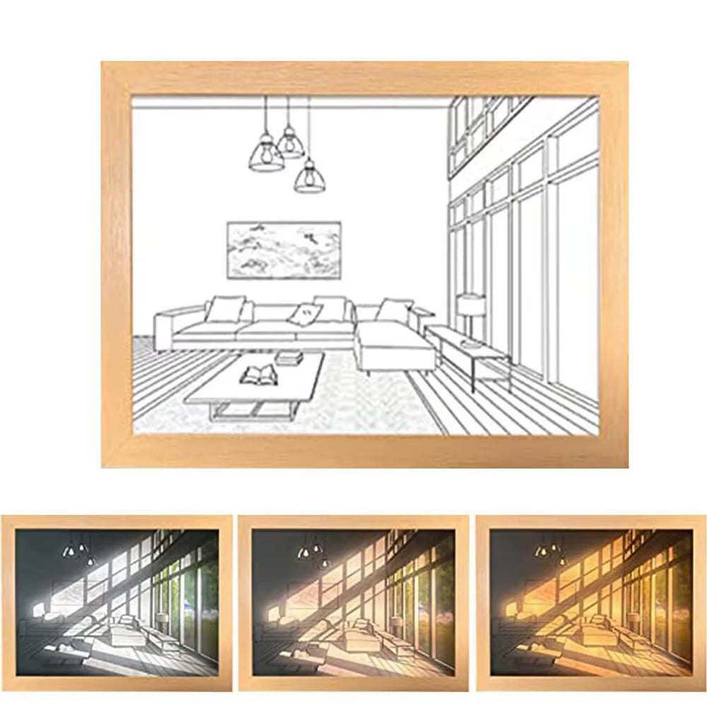 Home Setting Led Light Painting Photo Frame