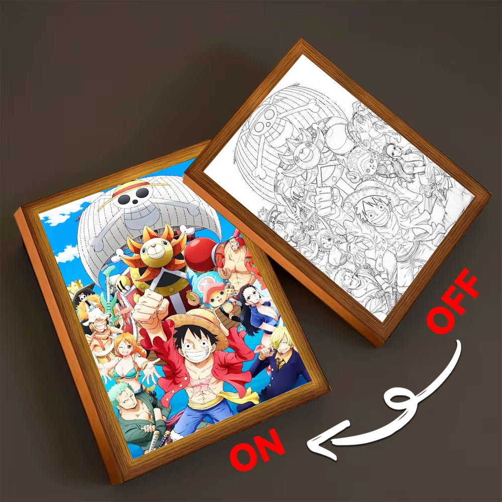  One Piece Luffy Zoro LED Photo Frame