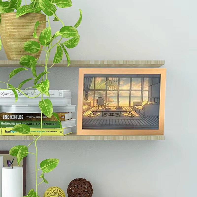 Home Setting Led Light Painting Photo Frame