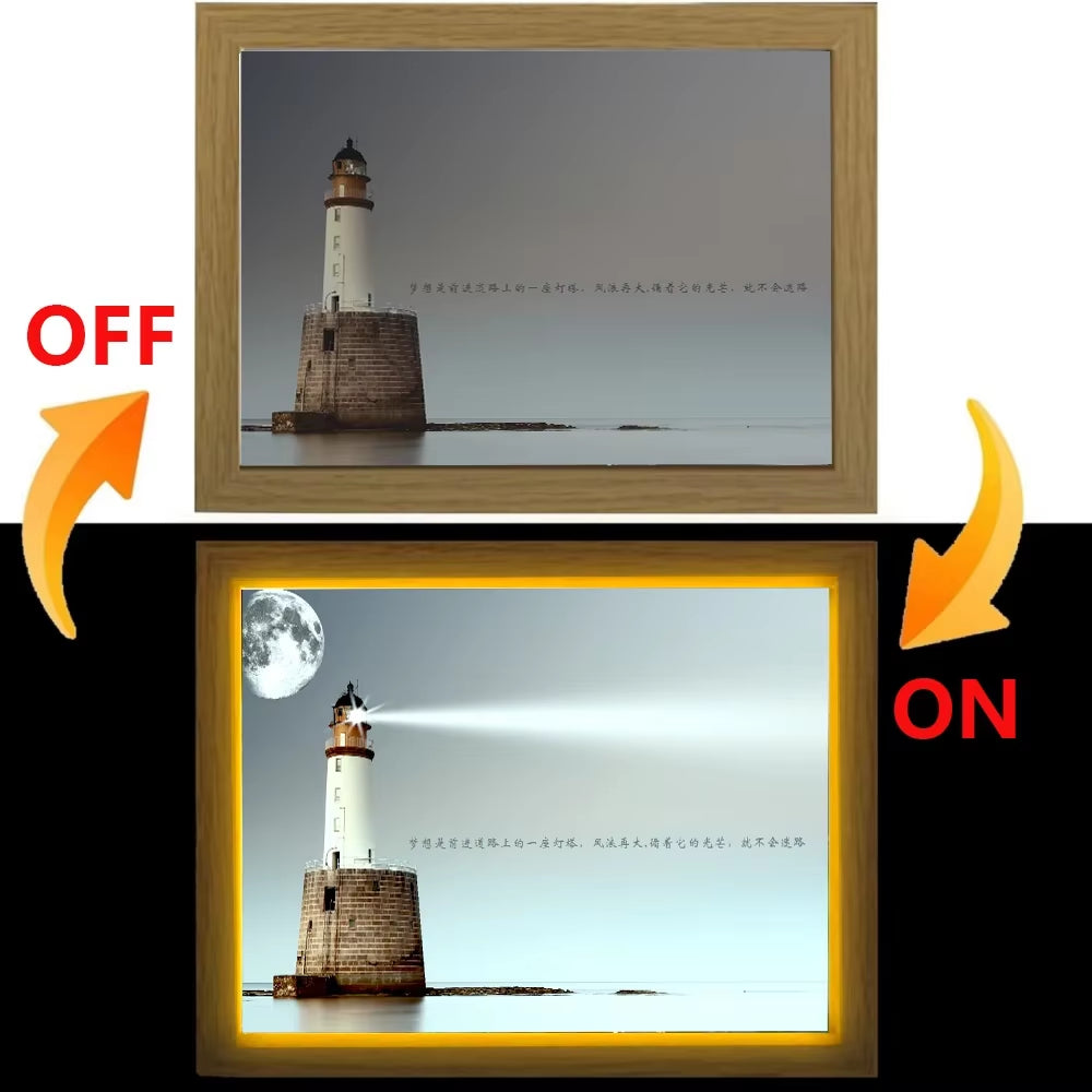 Cute Angel Light Painting Picture Frame