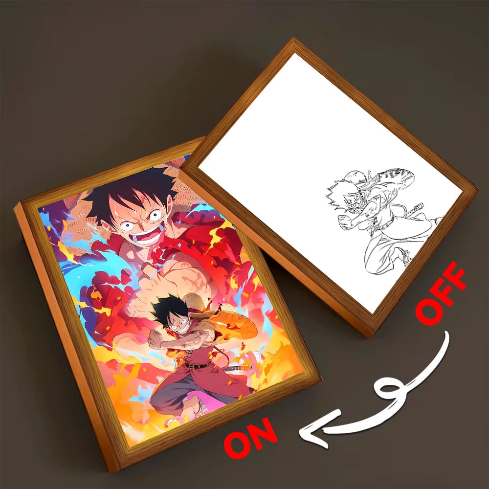  One Piece Luffy Zoro LED Photo Frame