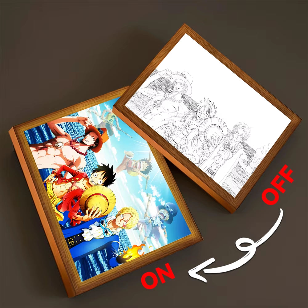  One Piece Luffy Zoro LED Photo Frame