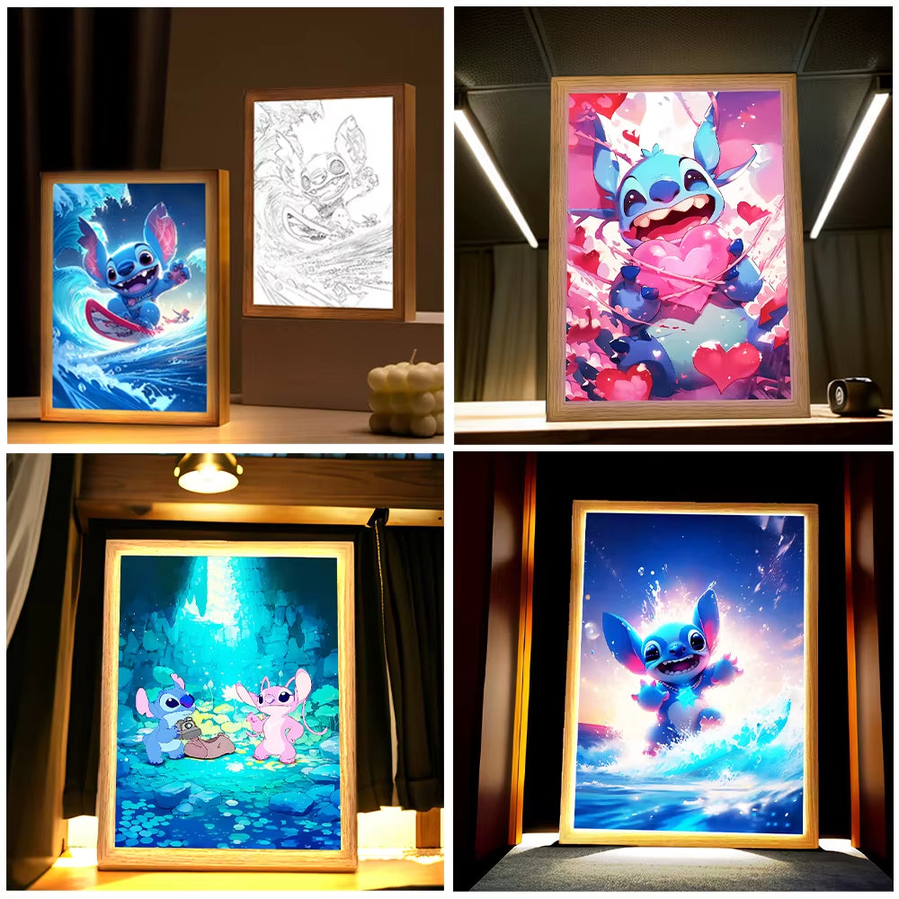 Stitch Light Painting Photo Frame