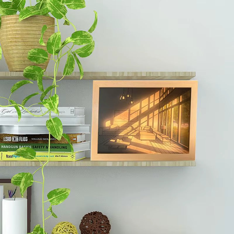 Home Setting Led Light Painting Photo Frame