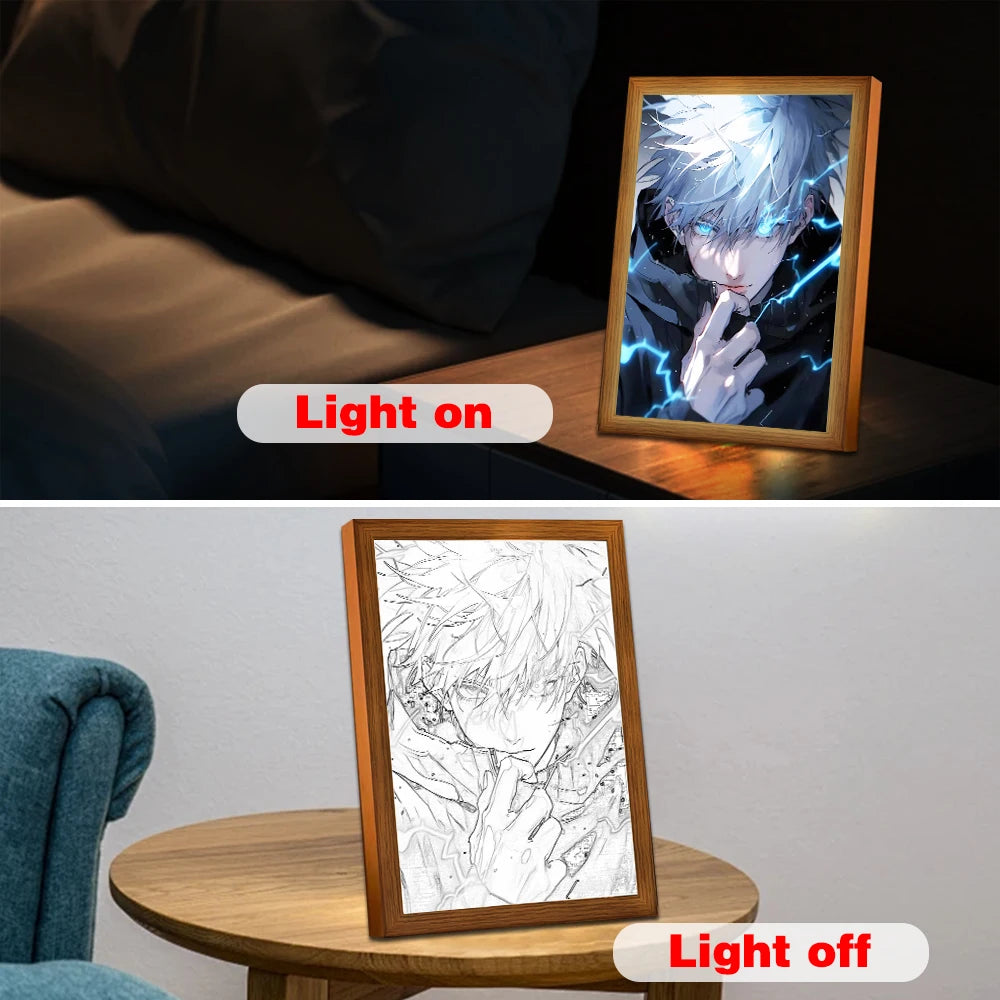 Jujutsu Kaisen Gojo Light Painting Photo Frame