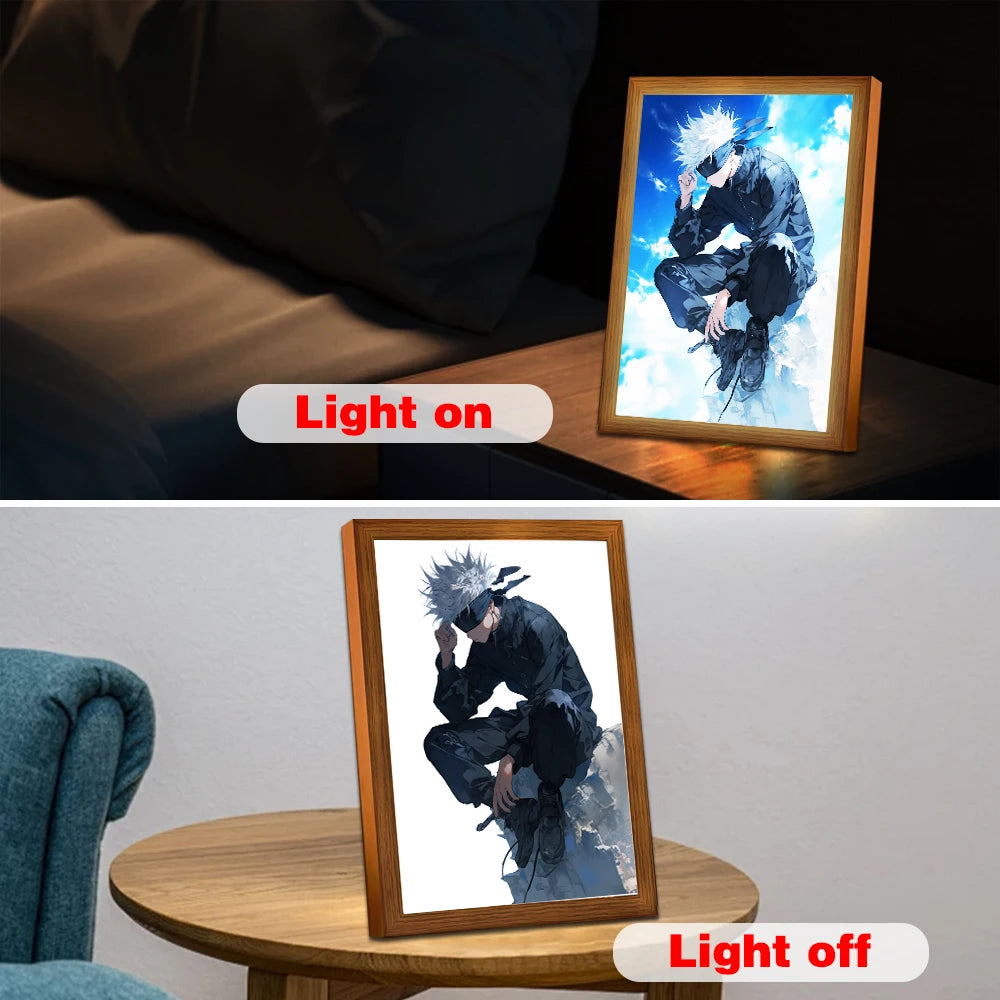 Jujutsu Kaisen Gojo Light Painting Photo Frame