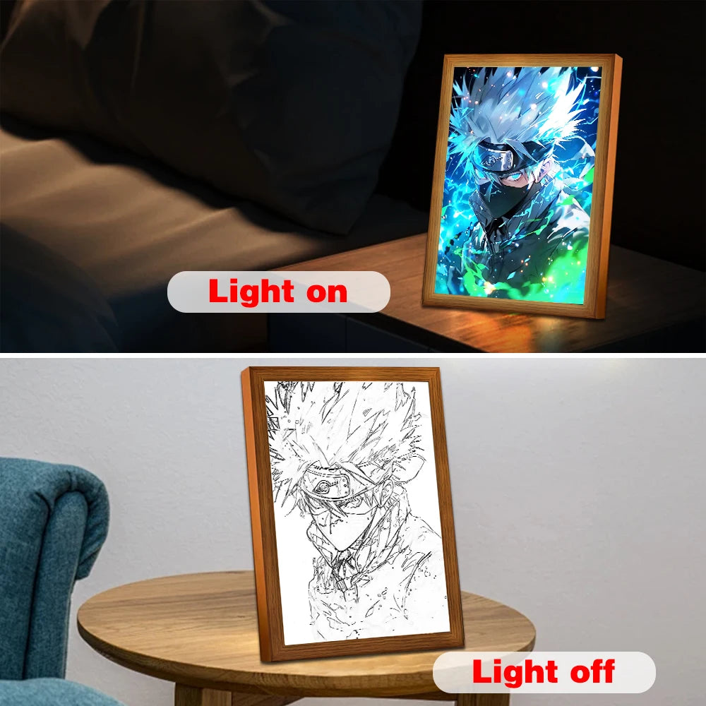 Sasuke Light Painting Photo Frame