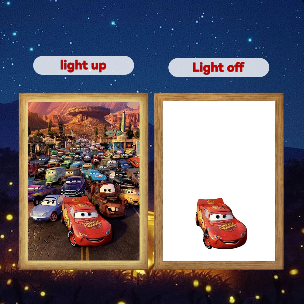 Cars Light Painting Photo Frame