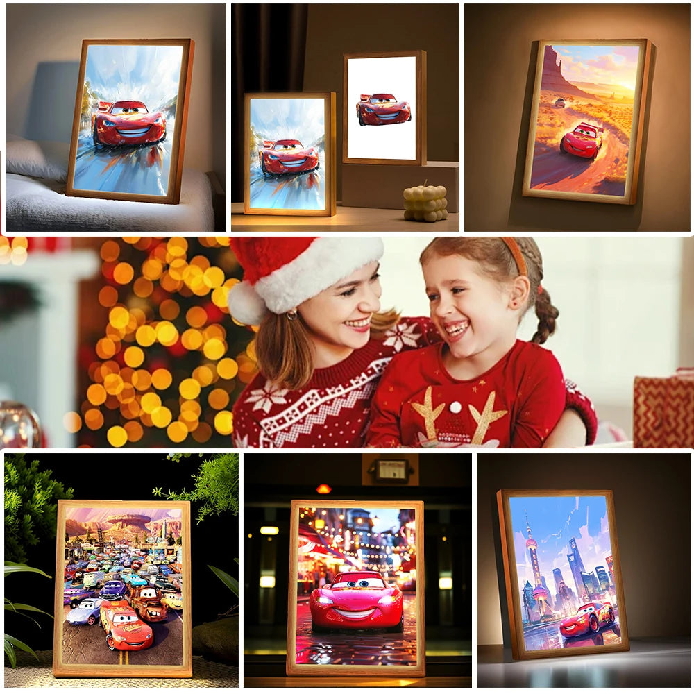 Cars Light Painting Photo Frame