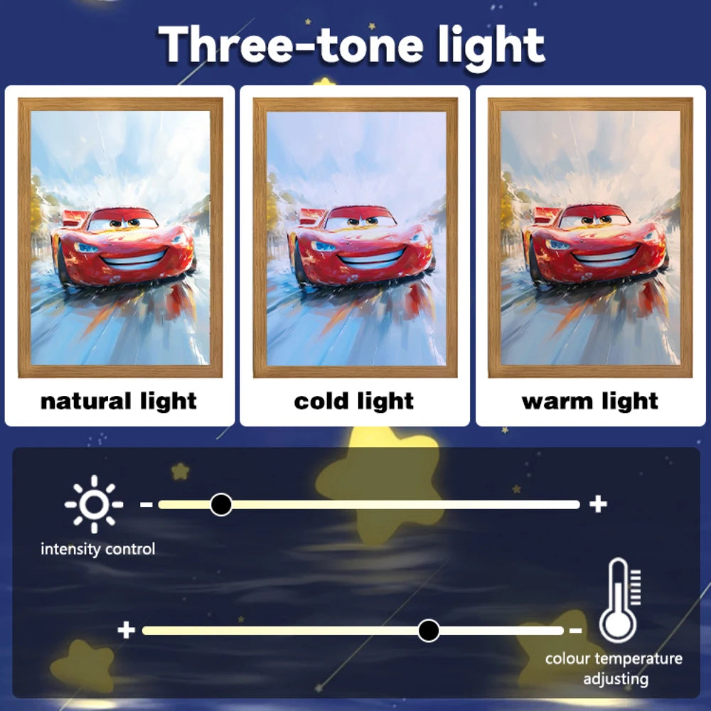 Cars Light Painting Photo Frame