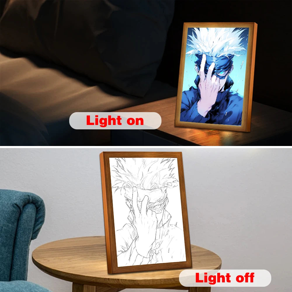Jujutsu Kaisen Gojo Light Painting Photo Frame