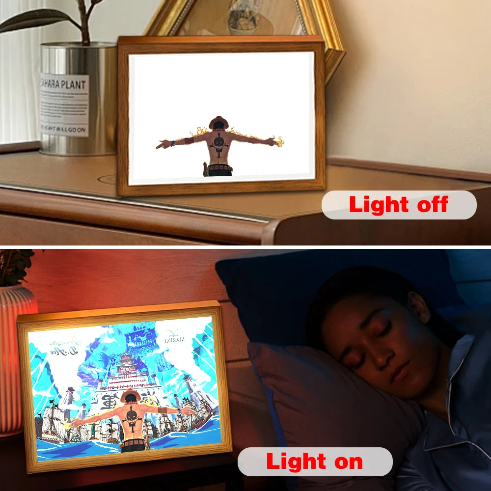 One Piece Light Painting Photo Frame
