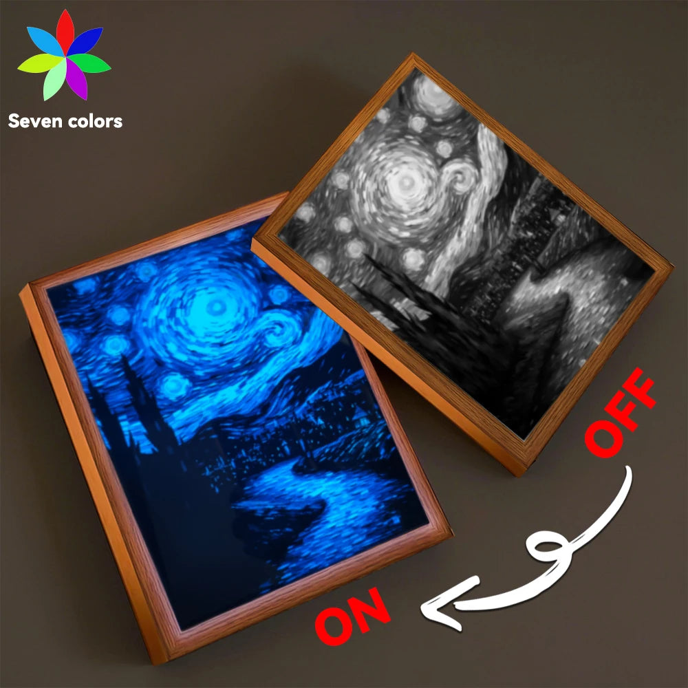 Van Gogh Starry LED Painting Picture Frame