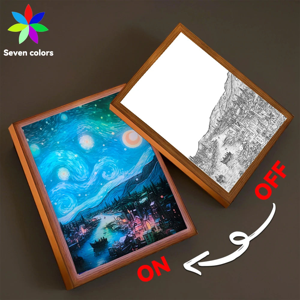 Van Gogh Starry LED Painting Picture Frame