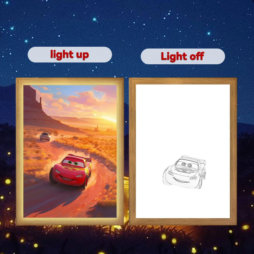 Cars Light Painting Photo Frame