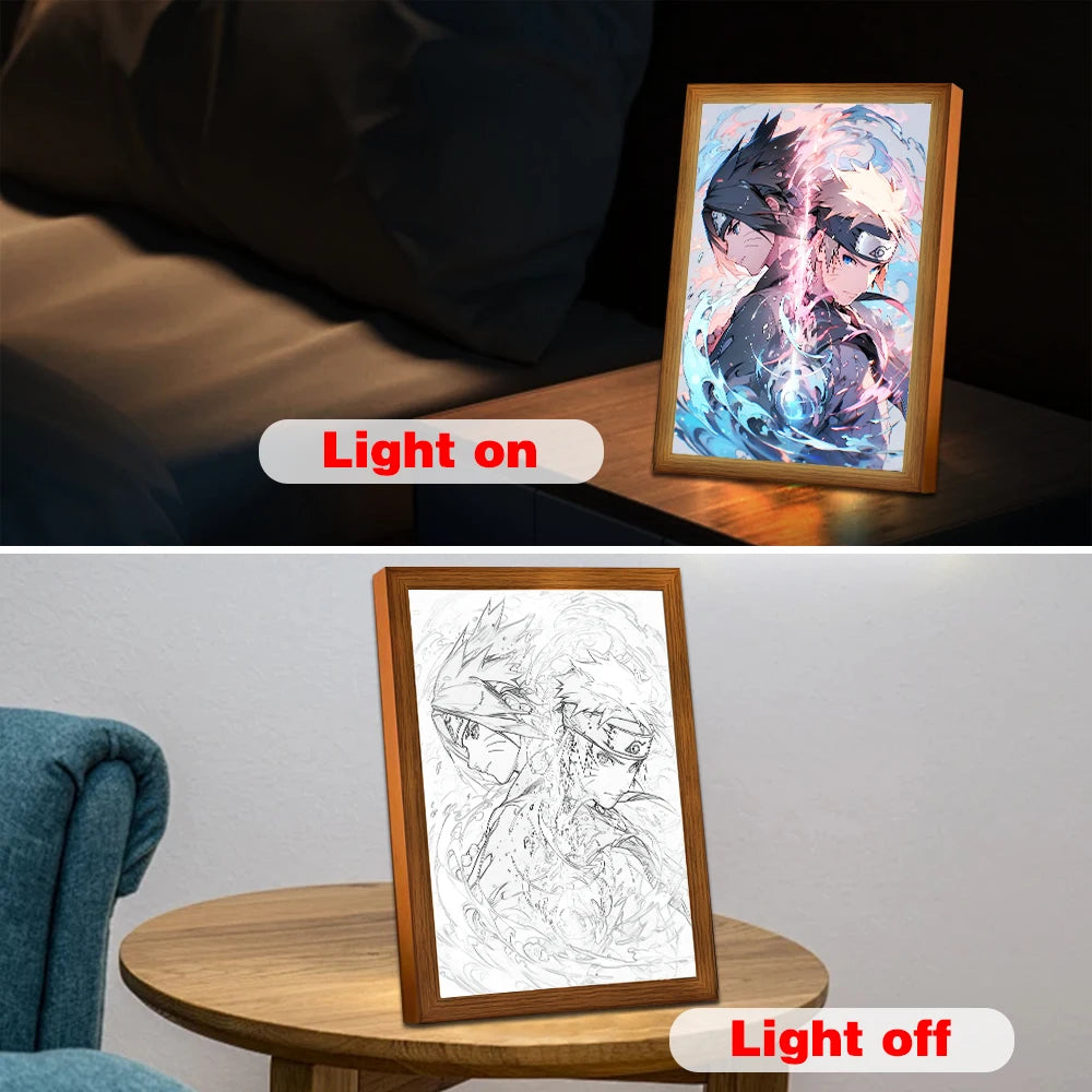 Sasuke Light Painting Photo Frame