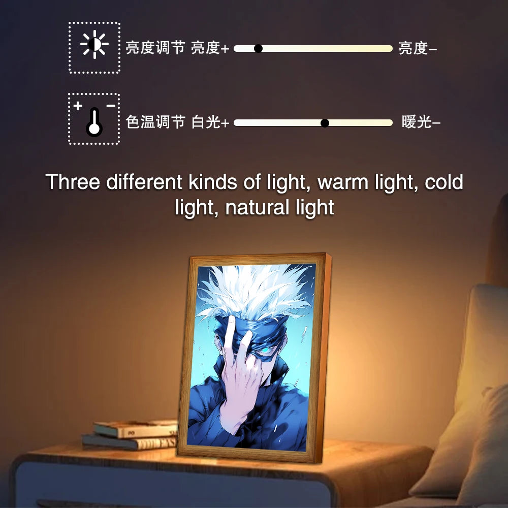 Jujutsu Kaisen Gojo Light Painting Photo Frame