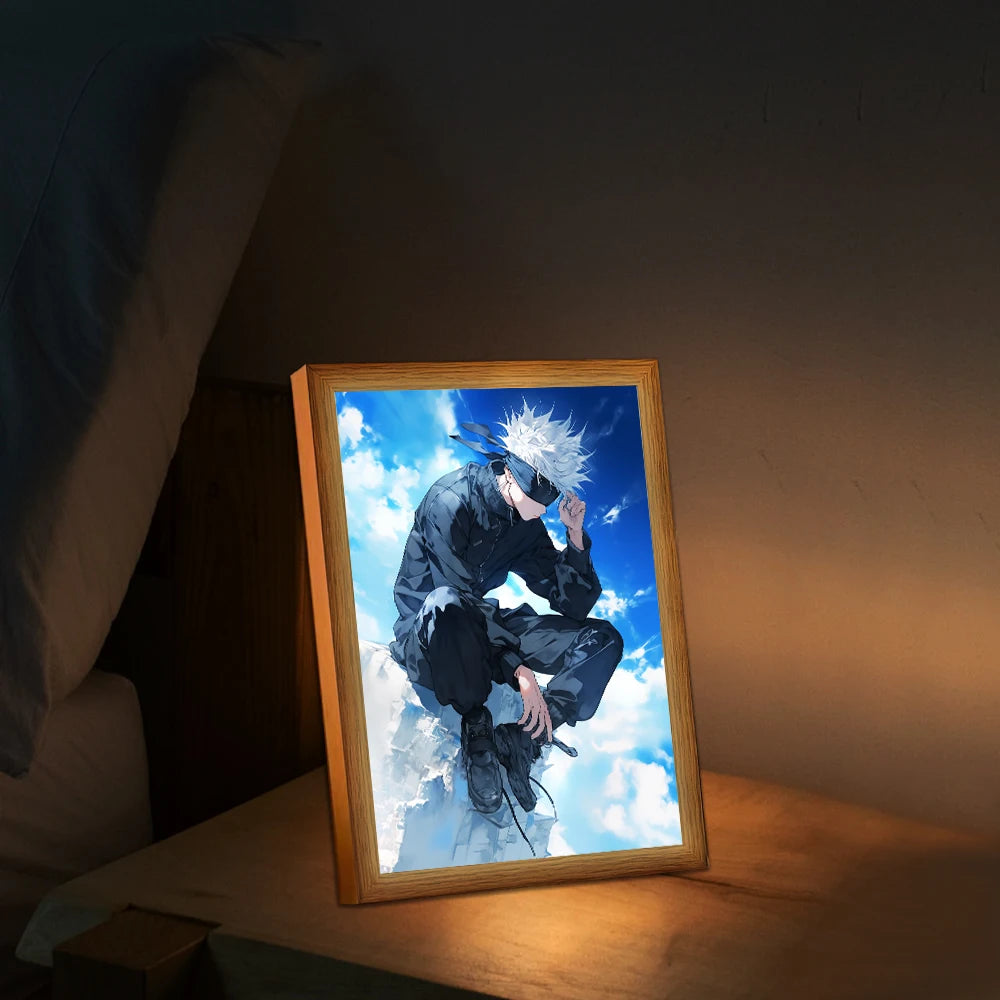 Jujutsu Kaisen Gojo Light Painting Photo Frame