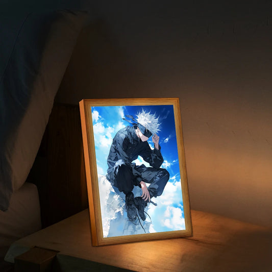 Jujutsu Kaisen Gojo Light Painting Photo Frame