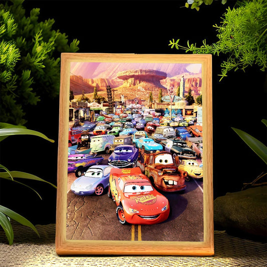 Cars Light Painting Photo Frame