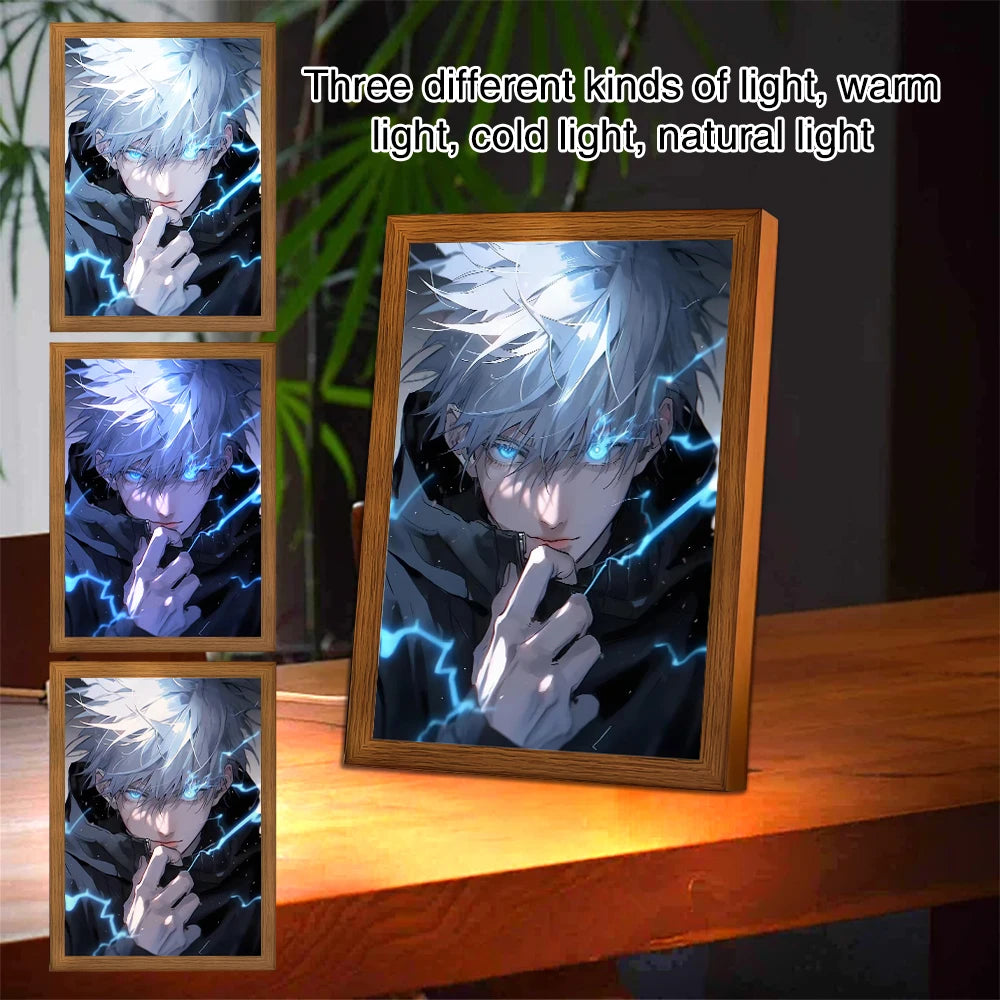 Jujutsu Kaisen Gojo Light Painting Photo Frame