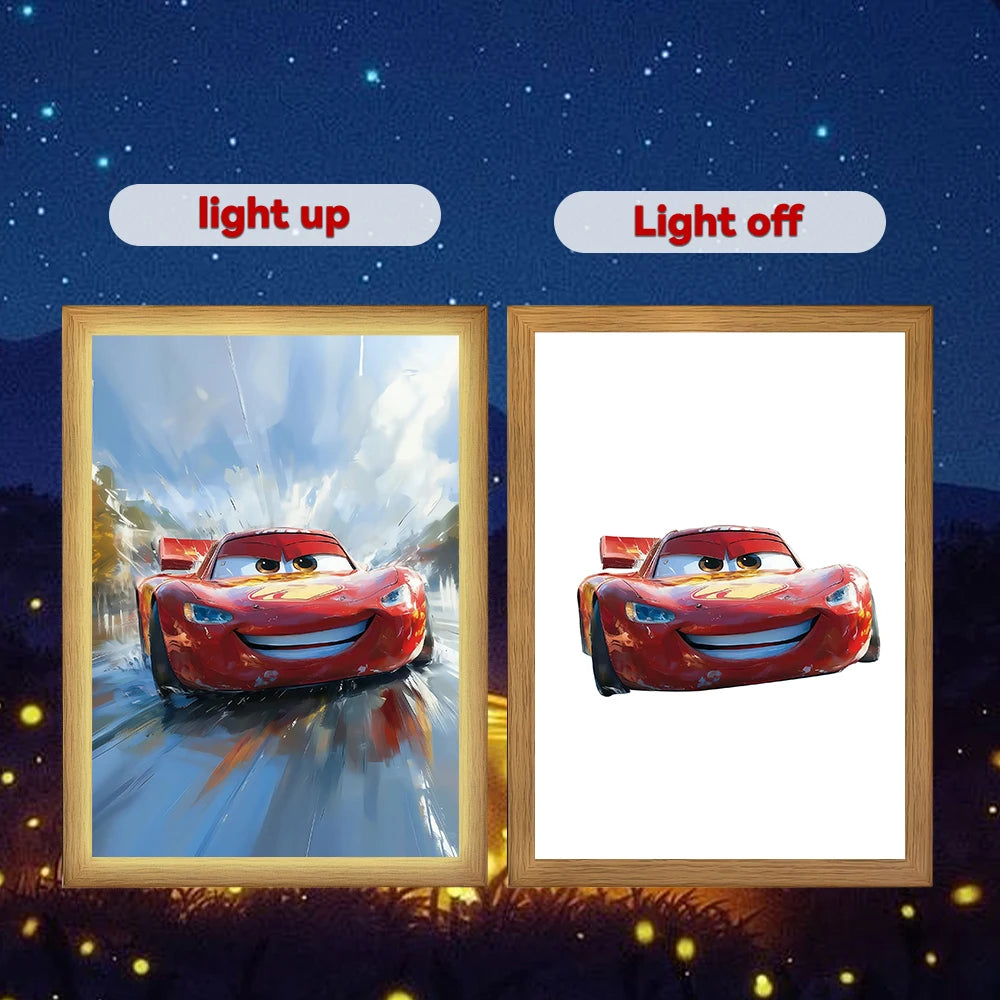 Cars Light Painting Photo Frame