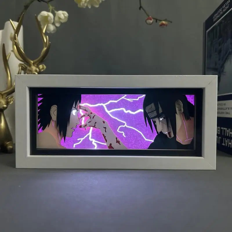 Naruto Akatsuki Light Painting Photo Frame
