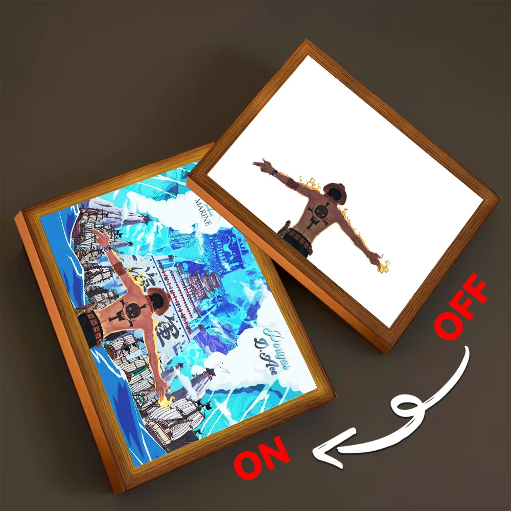  One Piece Luffy Zoro LED Photo Frame