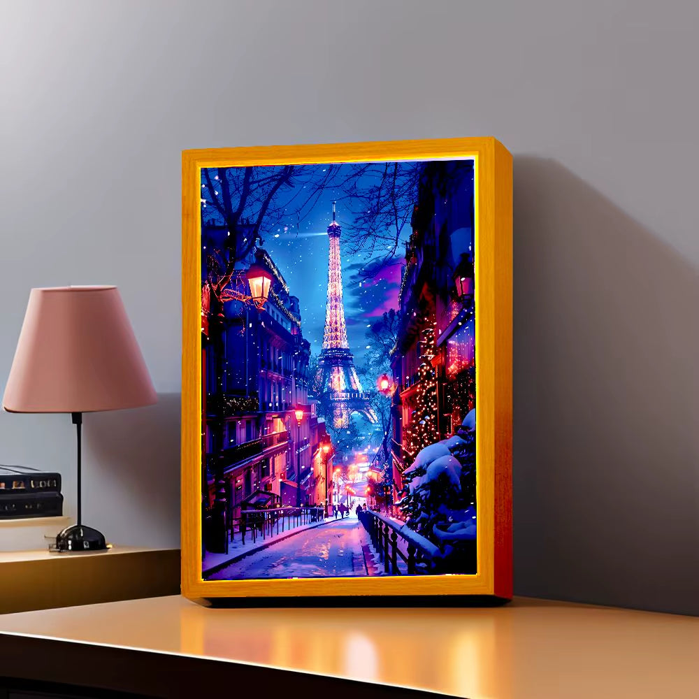 Paris Light Painting Photo Frame
