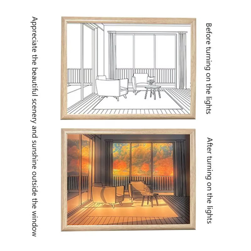 Wall Art LED Light Painting Picture Frame