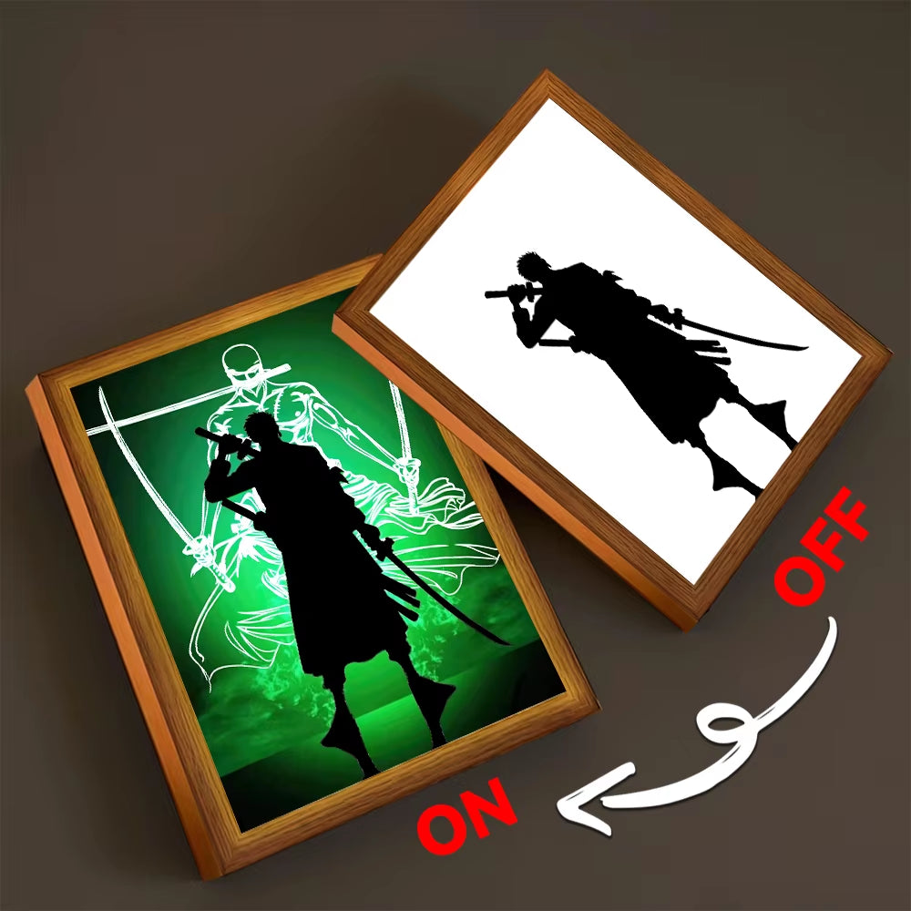  One Piece Luffy Zoro LED Photo Frame